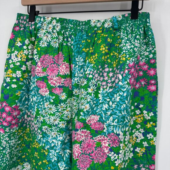 1980s pants floral vibrant vintage 80s Prestige slacks Pants woman’s size 14 - Picture 9 of 11
